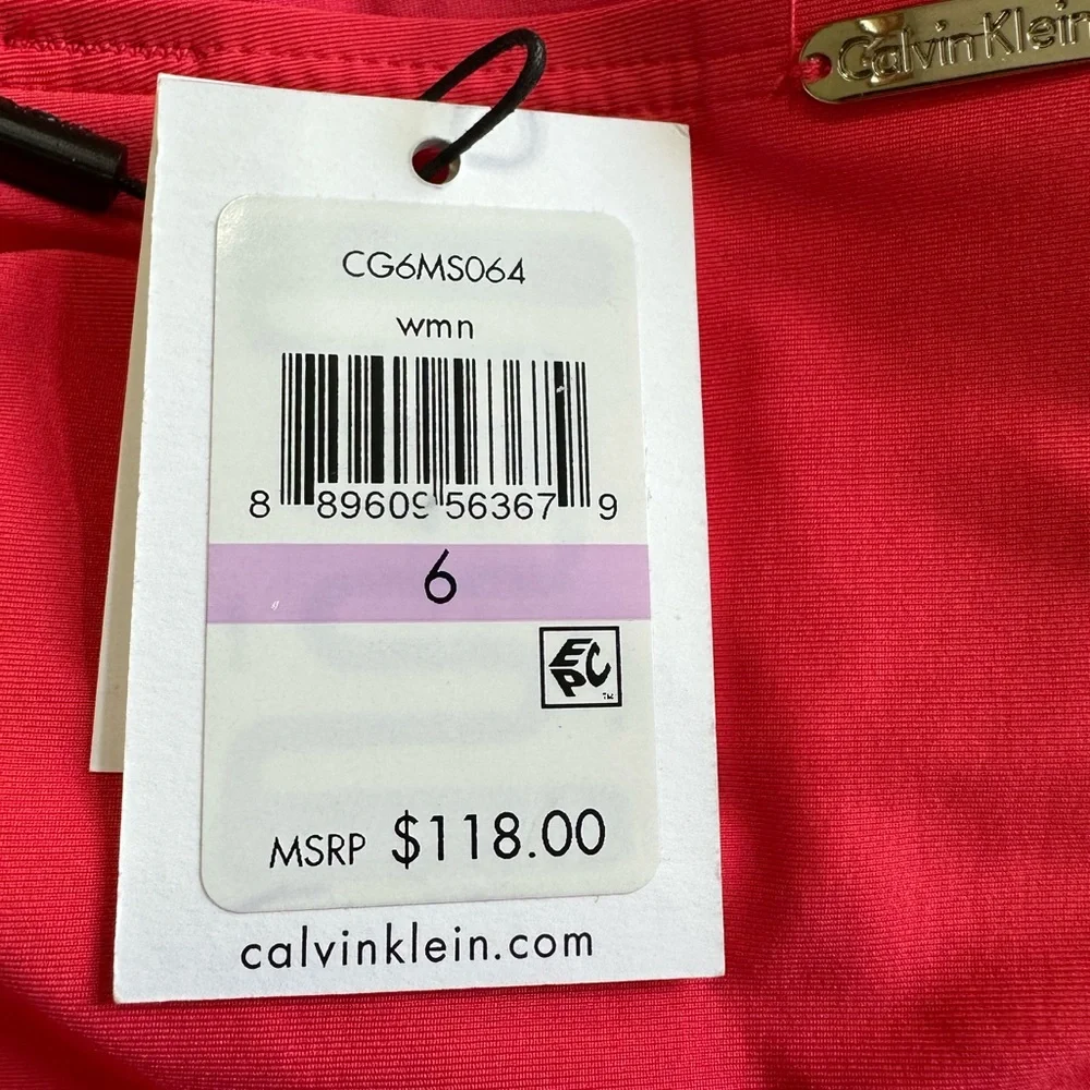 NWT Calvin Klein Women’s One Piece Swimsuit- Size 6 - Picture 8 of 9